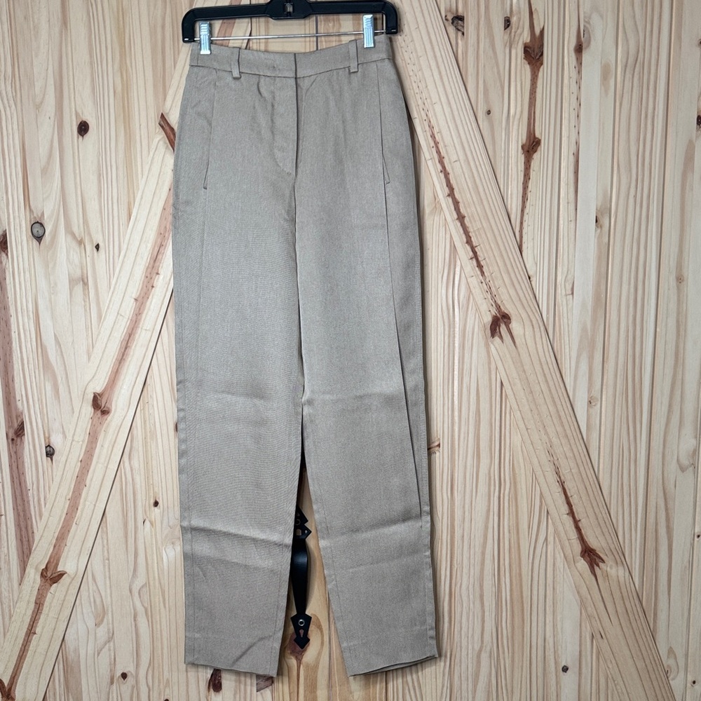 Classic Giorgio Armani  Straight-Leg Dress Pants — Tan 100% Seta (Mulberry)